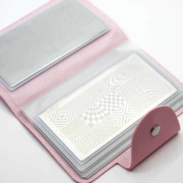 Album para placas de estampación de uñas nail art stamping rosa