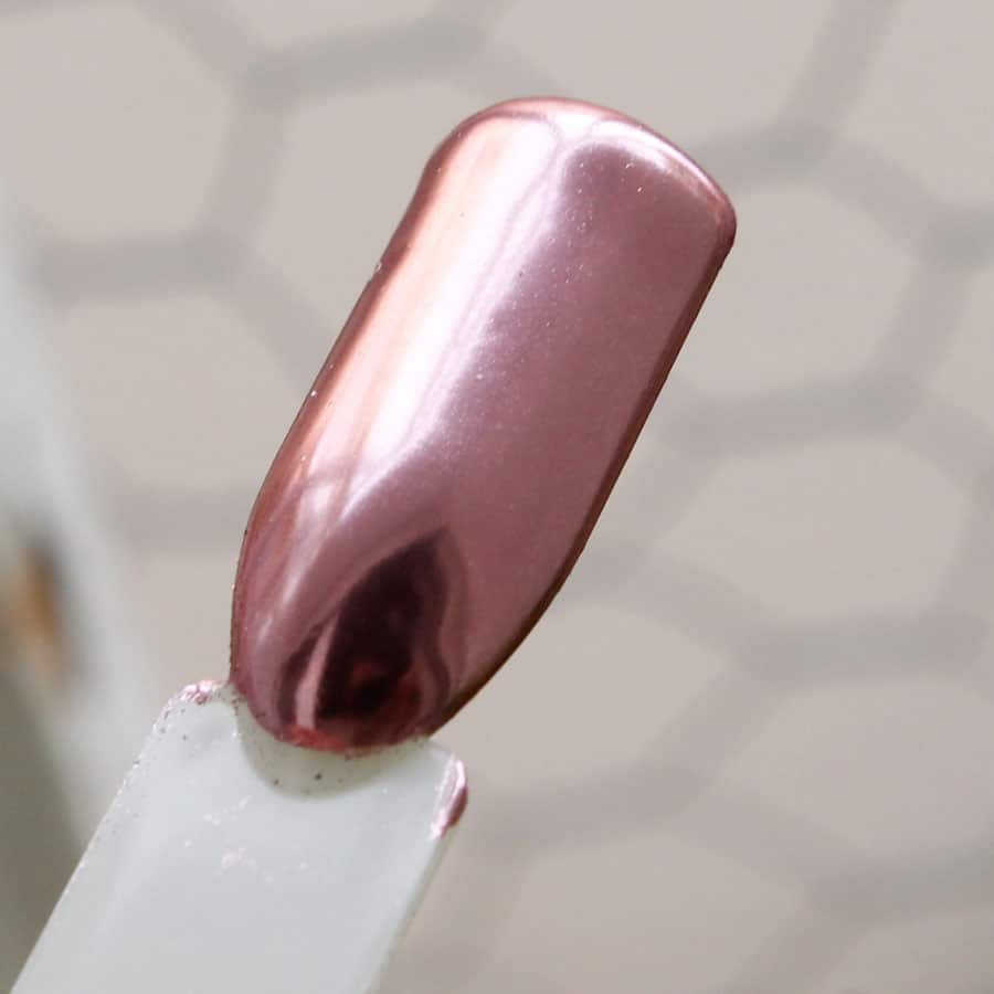 Poudre effet miroir rose clair | Ongles miroir