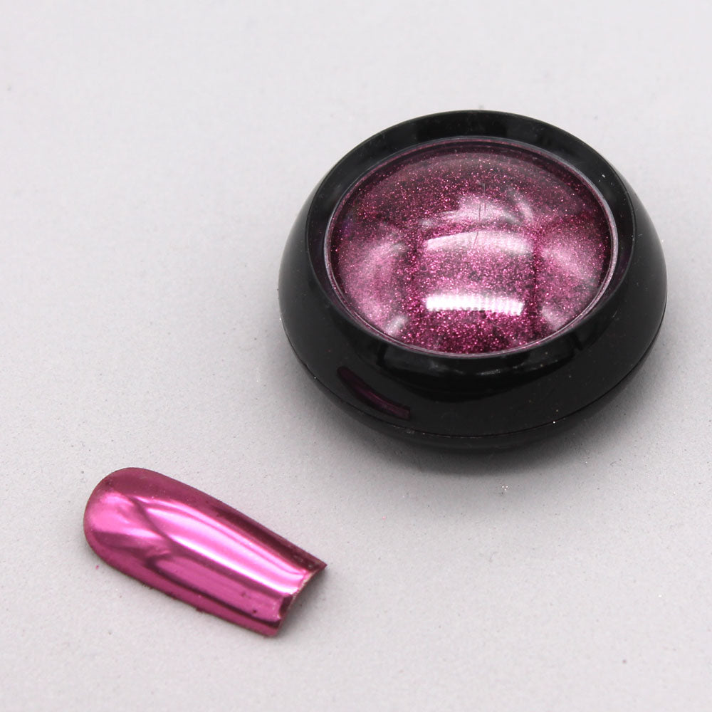 polvo efecto espejo mirror rosa