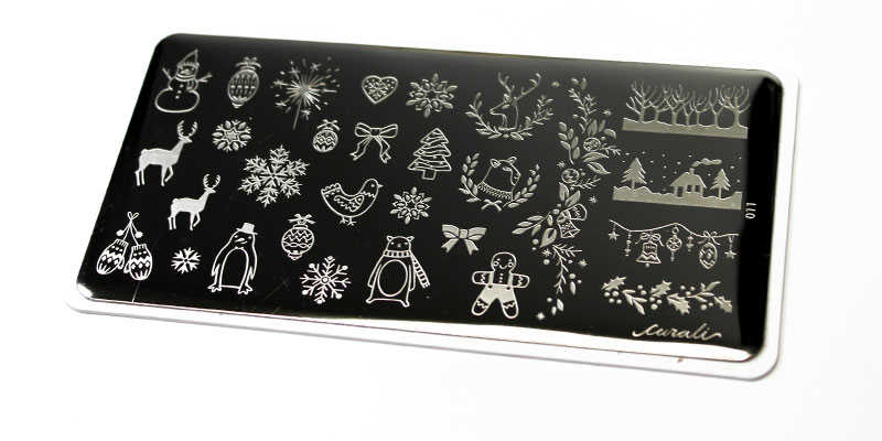 Placa estampación Cural nail stamping Winter Cute