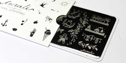 Placa estampación Cural nail stamping Winter Cute