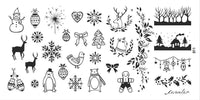Placa estampación Cural nail stamping Winter Cute