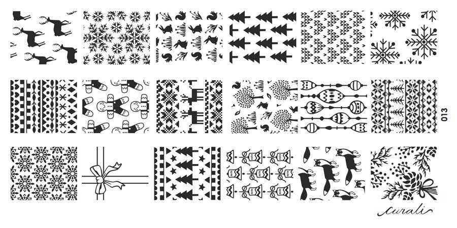 Placa estampación Cural nail stamping Winter Trendy