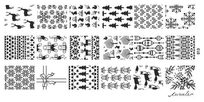 Placa estampación Cural nail stamping Winter Trendy