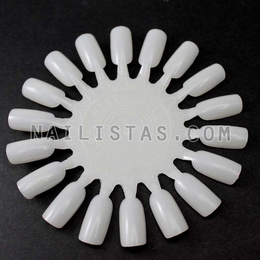 Pack 10 Ruedas muestrario de 18 uñas blanco-778