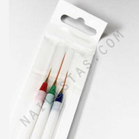 3 pinceles de pelo largo para decoración de uñas -820