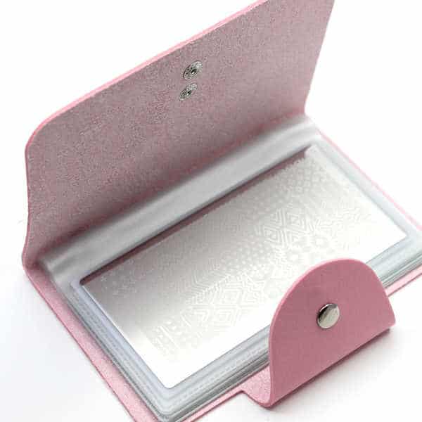 Album para placas de estampación de uñas nail art stamping rosa