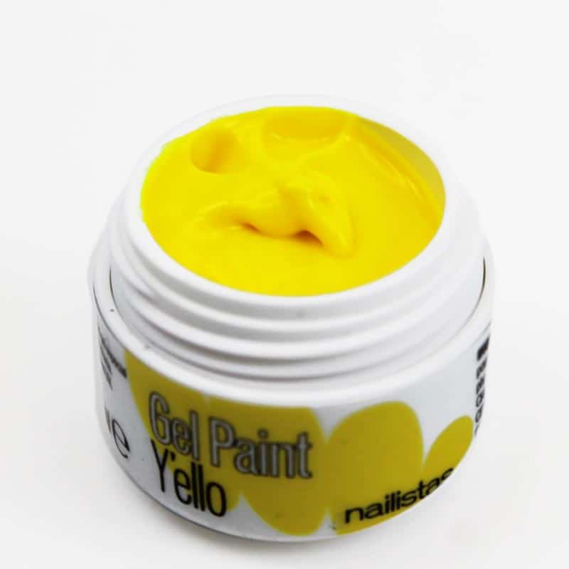 Gel paint nail art gel painting amarillo flúor