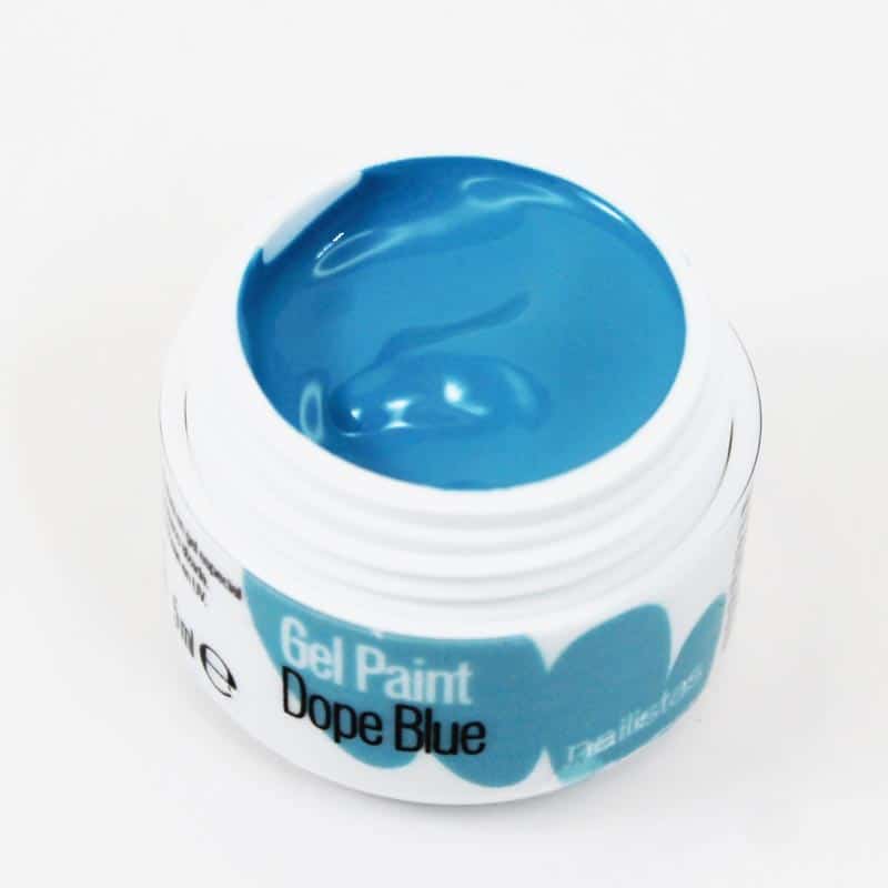 Gel paint nail art gel painting azul cielo