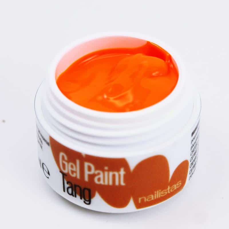 Gel paint nail art gel painting naranja flúor
