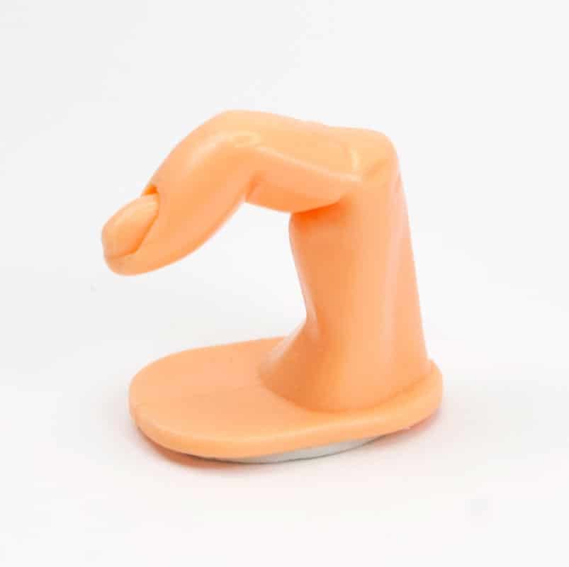 dedo de prácticas para uñas esculpidas