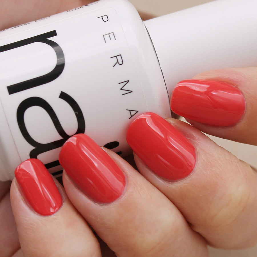 esmalte permanente vegano cruelty free rojo coral