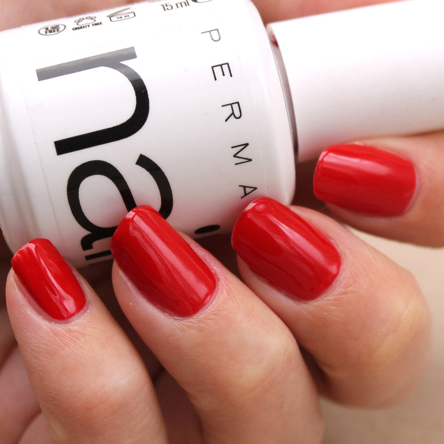 esmalte permanente vegano cruelty free rojo