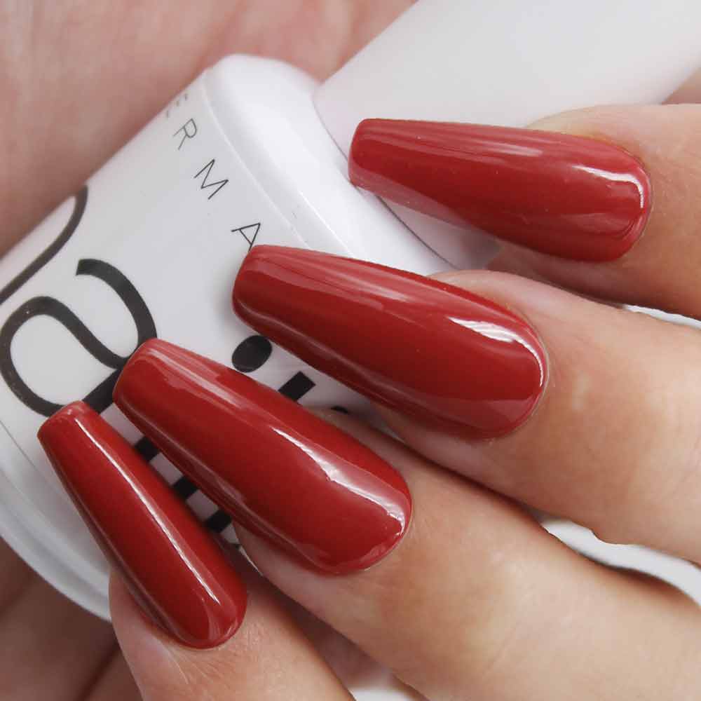 Esmalte permanente rojo tierra