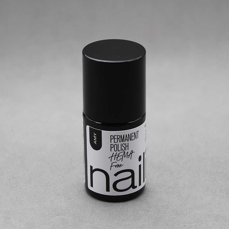 esmalte semipermanente HEMA Free color negro Amy