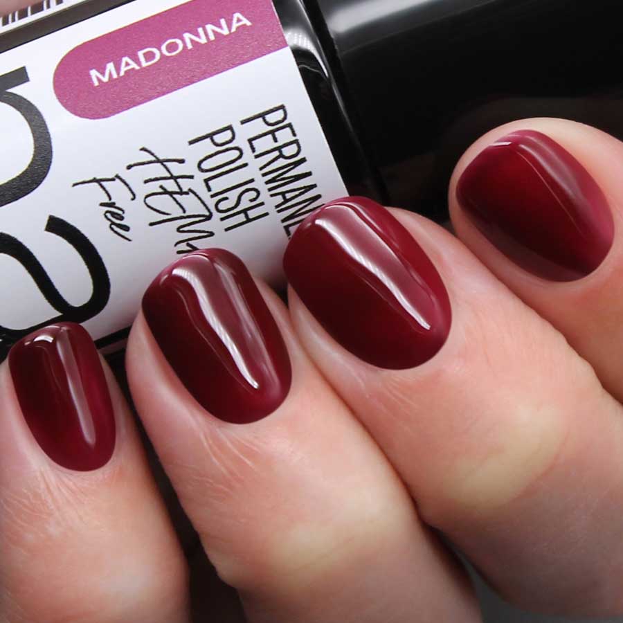 esmalte semipermanente color granate oscuro de Nailistas