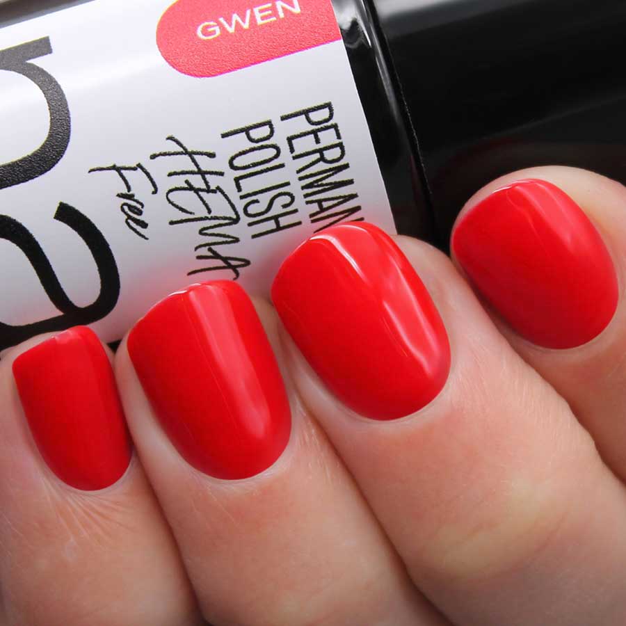 esmalte semipermanente color rojo bermellon de Nailistas