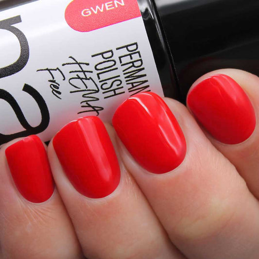 esmalte semipermanente color rojo bermellon de Nailistas