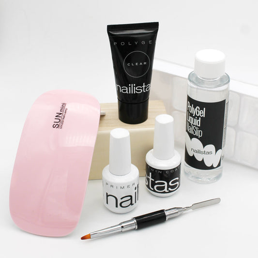 kit polygel 30 ml transparente clear con lámpara