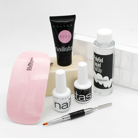 Kit de polygel Rosa más lámpara mini