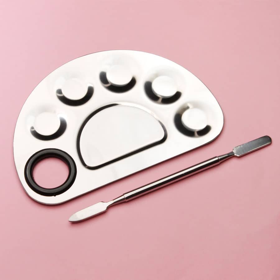 paleta pequeña para pintura acrilica y nail art