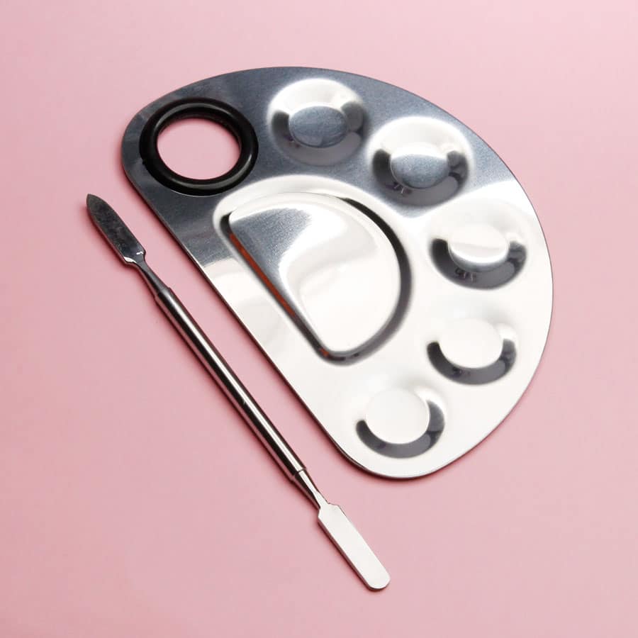 paleta pequeña para pintura acrilica y nail art