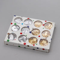 pan de oro y plata de decoración de uñas