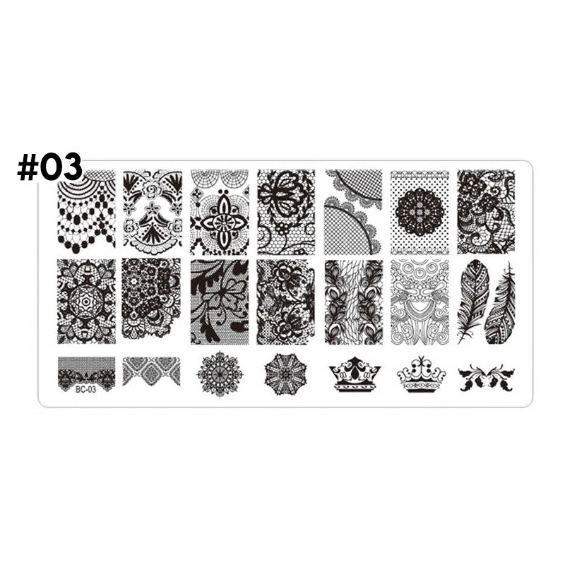 stamping plate uñas