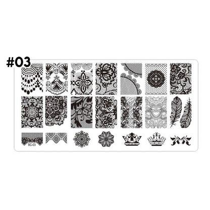 stamping plate uñas