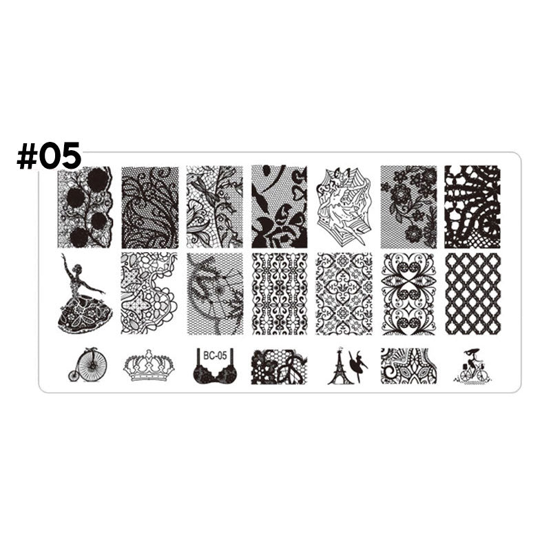 stamping plate uñas