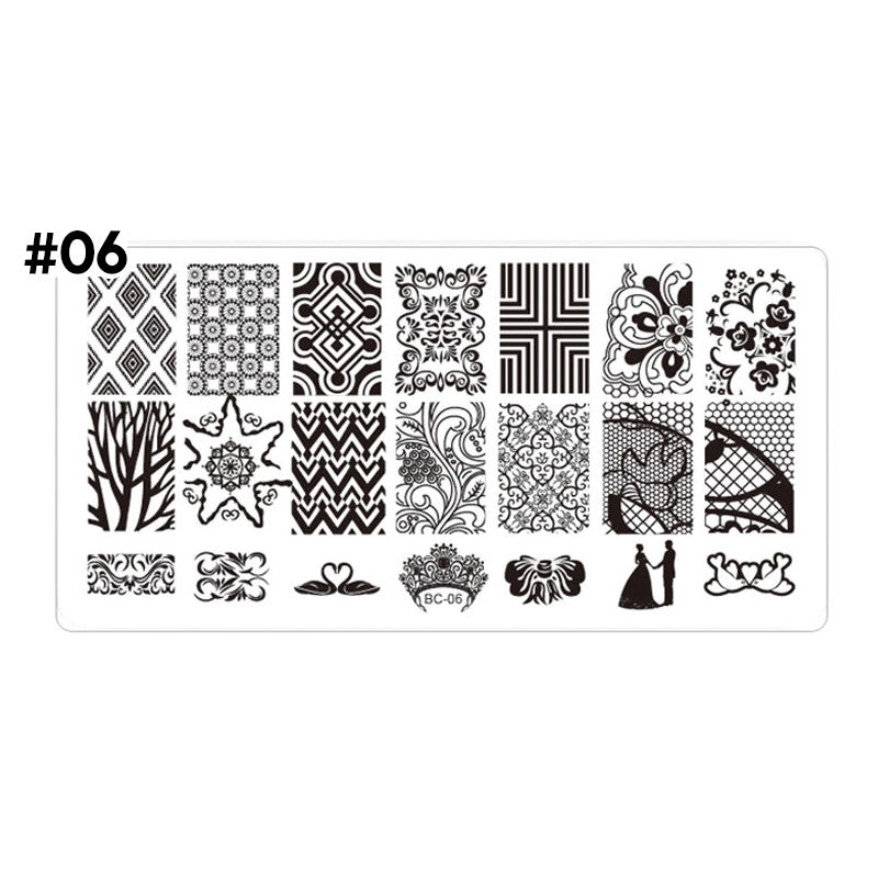 stamping plate uñas