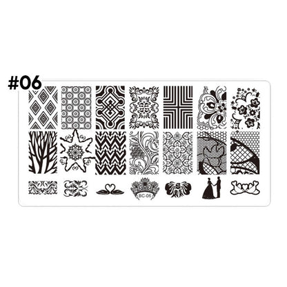 stamping plate uñas