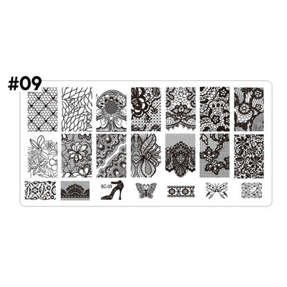 stamping plate uñas