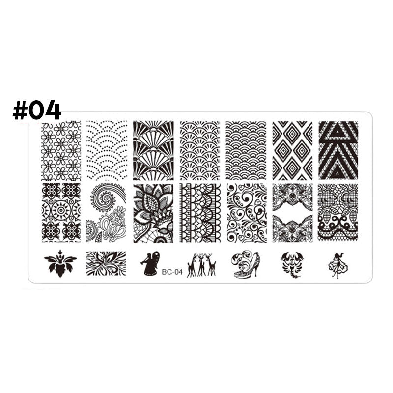 stamping plate uñas