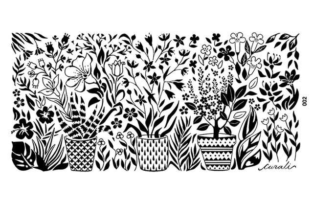 Curali 002 Plaque d’estampage / botanique