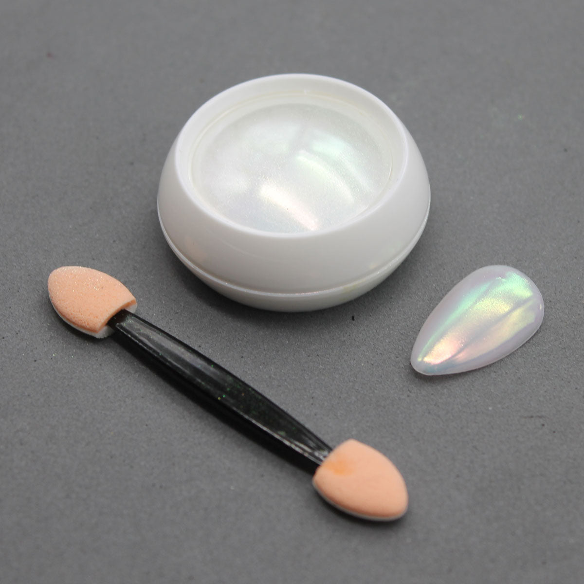 polvo efecto perla glazed donut nails