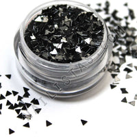 Purpurina triangulos negro