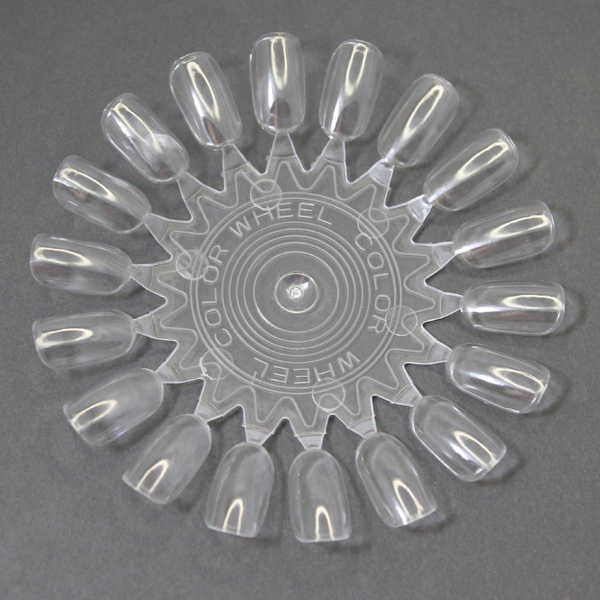 rueda muestrario de nail art esmaltes de uñas transparente