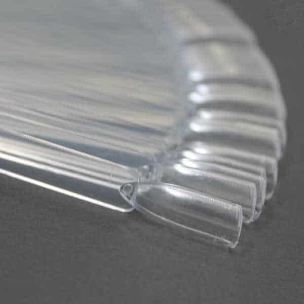 Muestrario de uñas en abanico 50 tips transparente