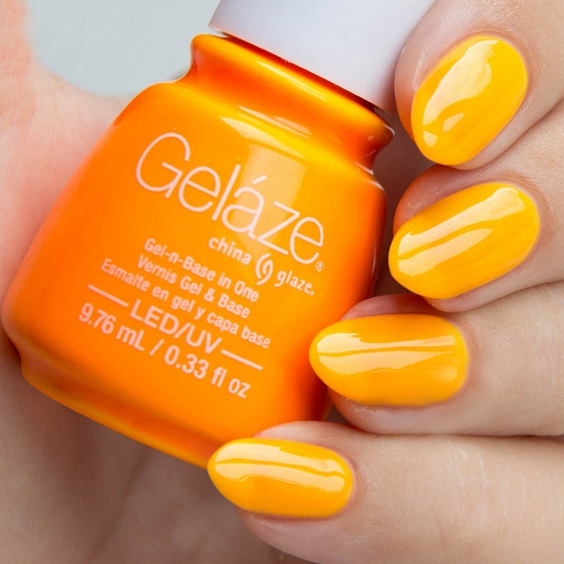 Gelaze esmalte semipermanente naranja sun workshipper